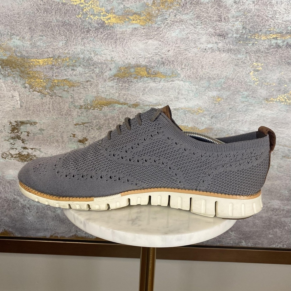 Cole Haan Zerogrand Shoes Mens Size 10.5 Gray Wingtip Casual Sneakers C24944 - Picture 6 of 11